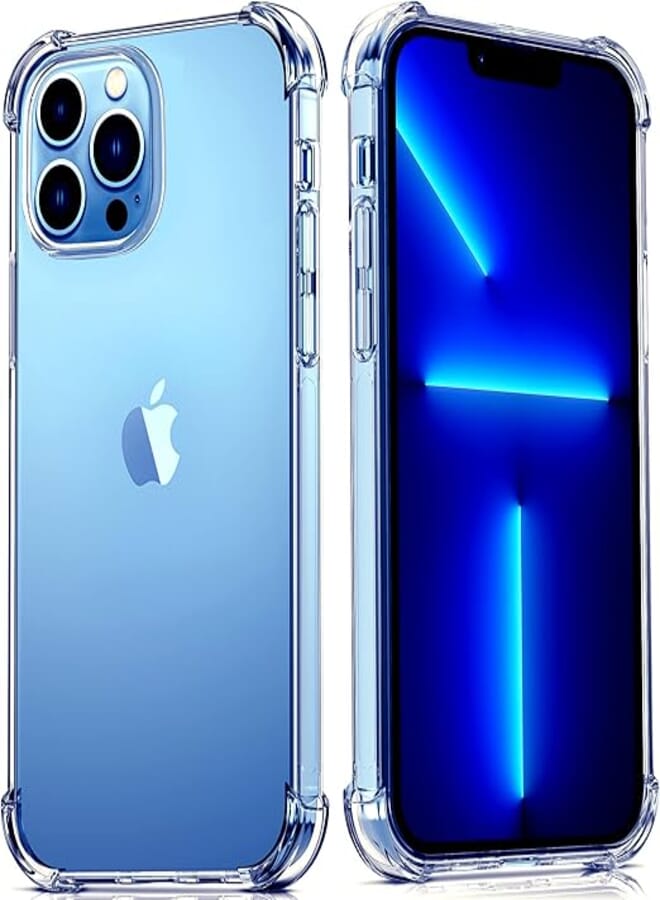 Migeec iPhone 13 Pro Max Transparent Case - Anti-Scratch, Shockproof, Rugged - Clear